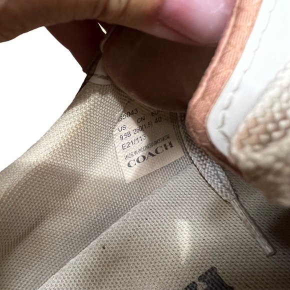 COACH CitySole Signature Print Court Trainers in Tan and Blush Size 9.5 - Picture 9 of 10